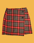 Red tartan mini skirt