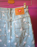 Marc Jacobs Studded Embroidered Denim Mini Skirt