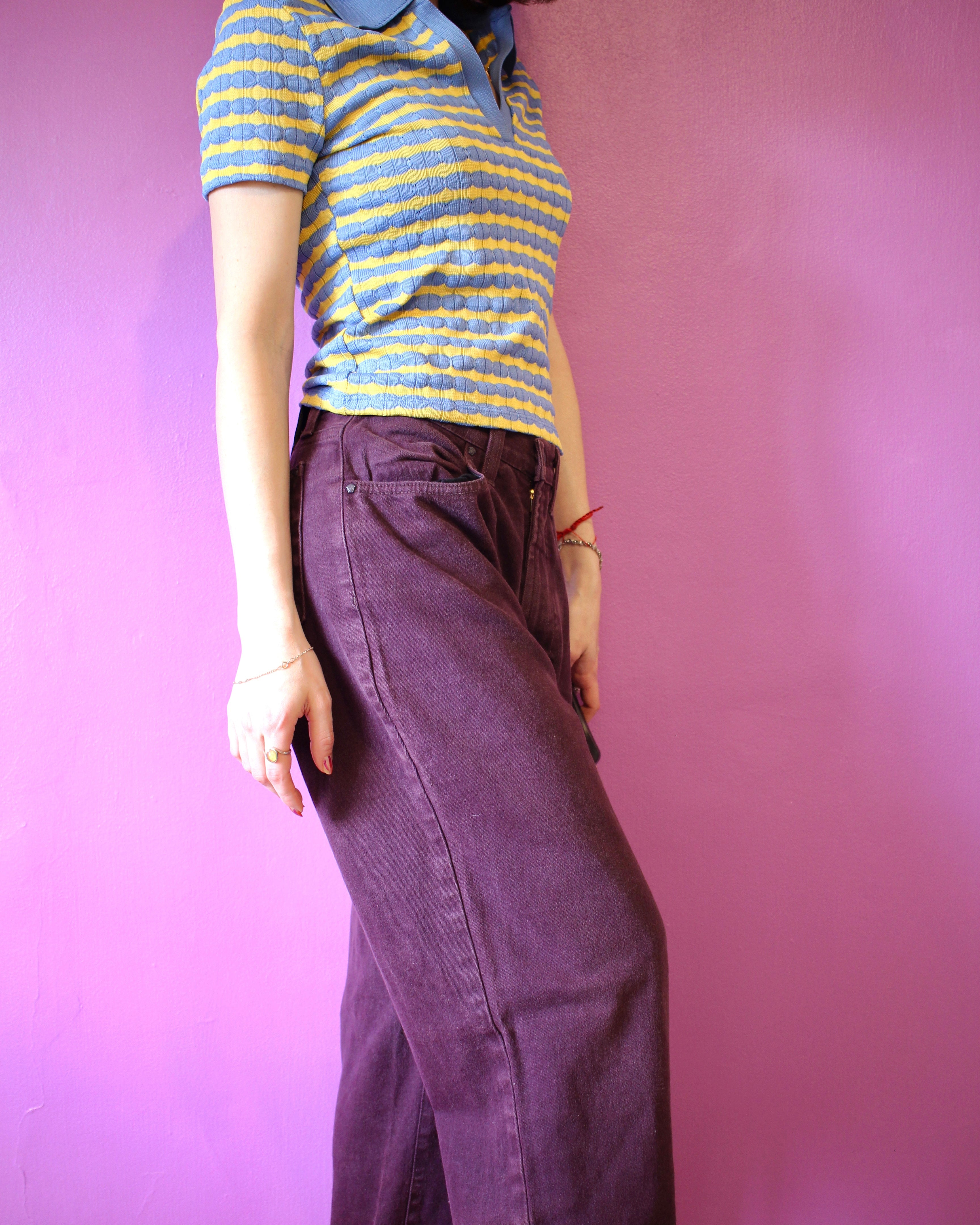Versace Purple Denim Jeans