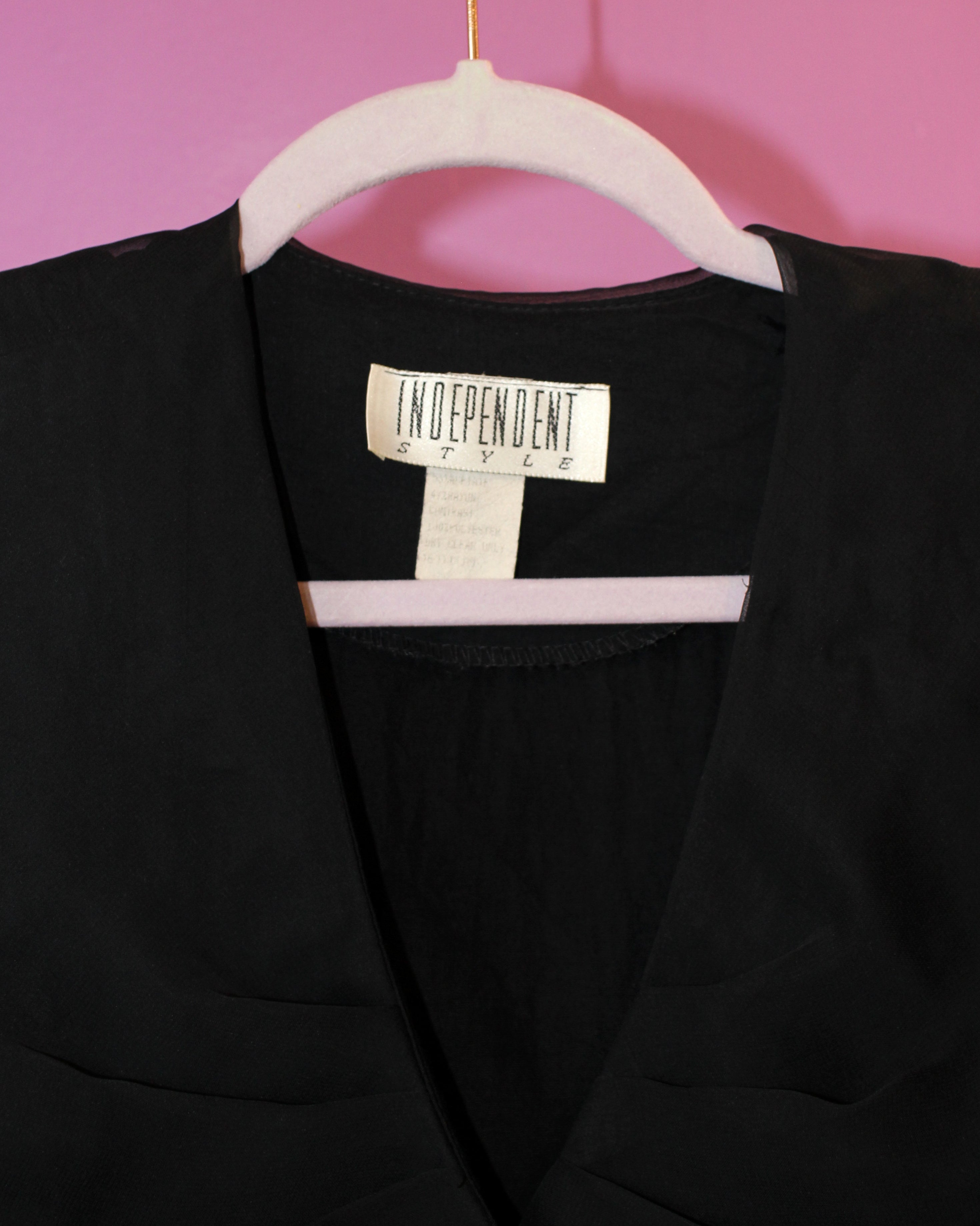 Black Lace Sleeve Blouse