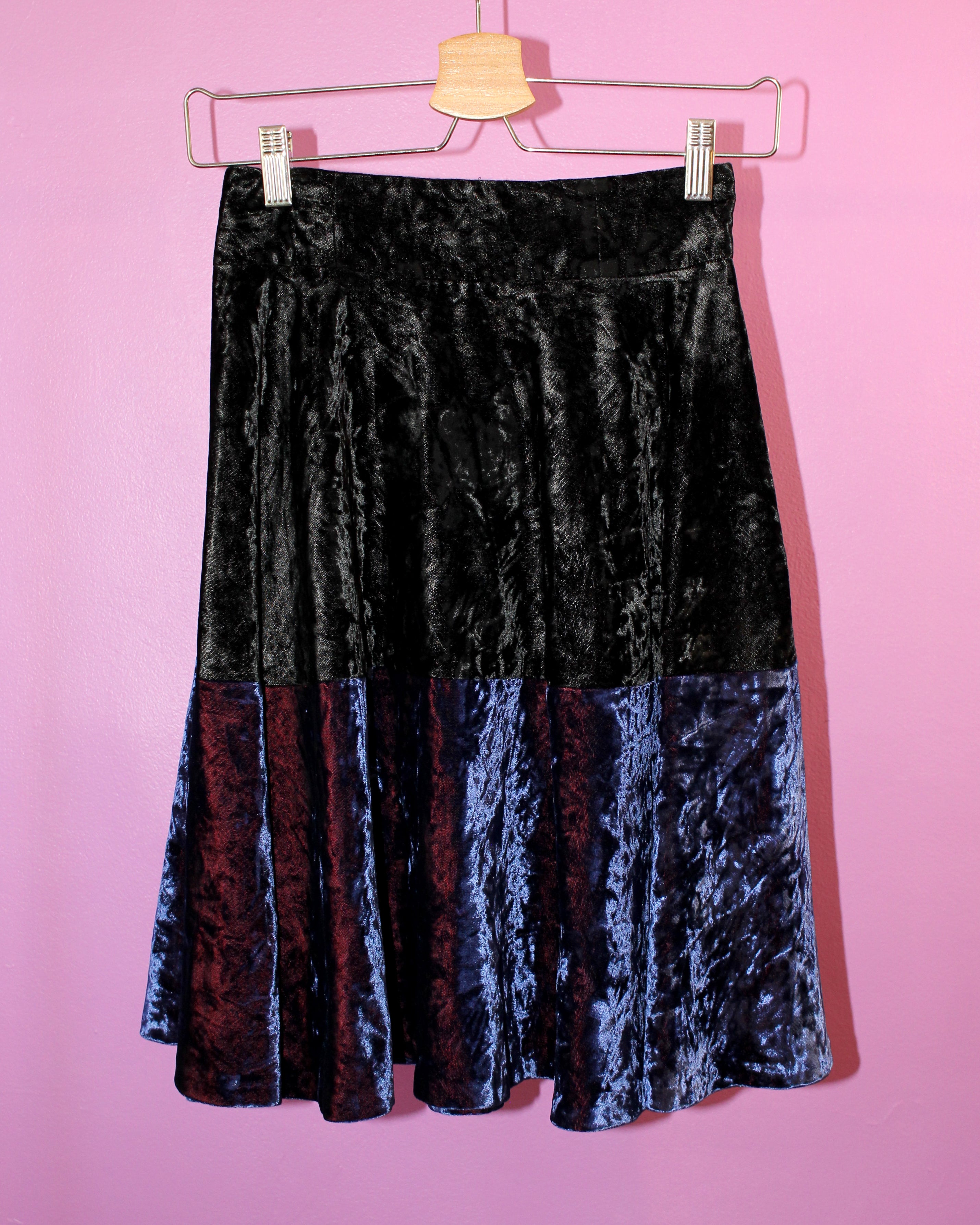 Kenzo panelled velvet skirt