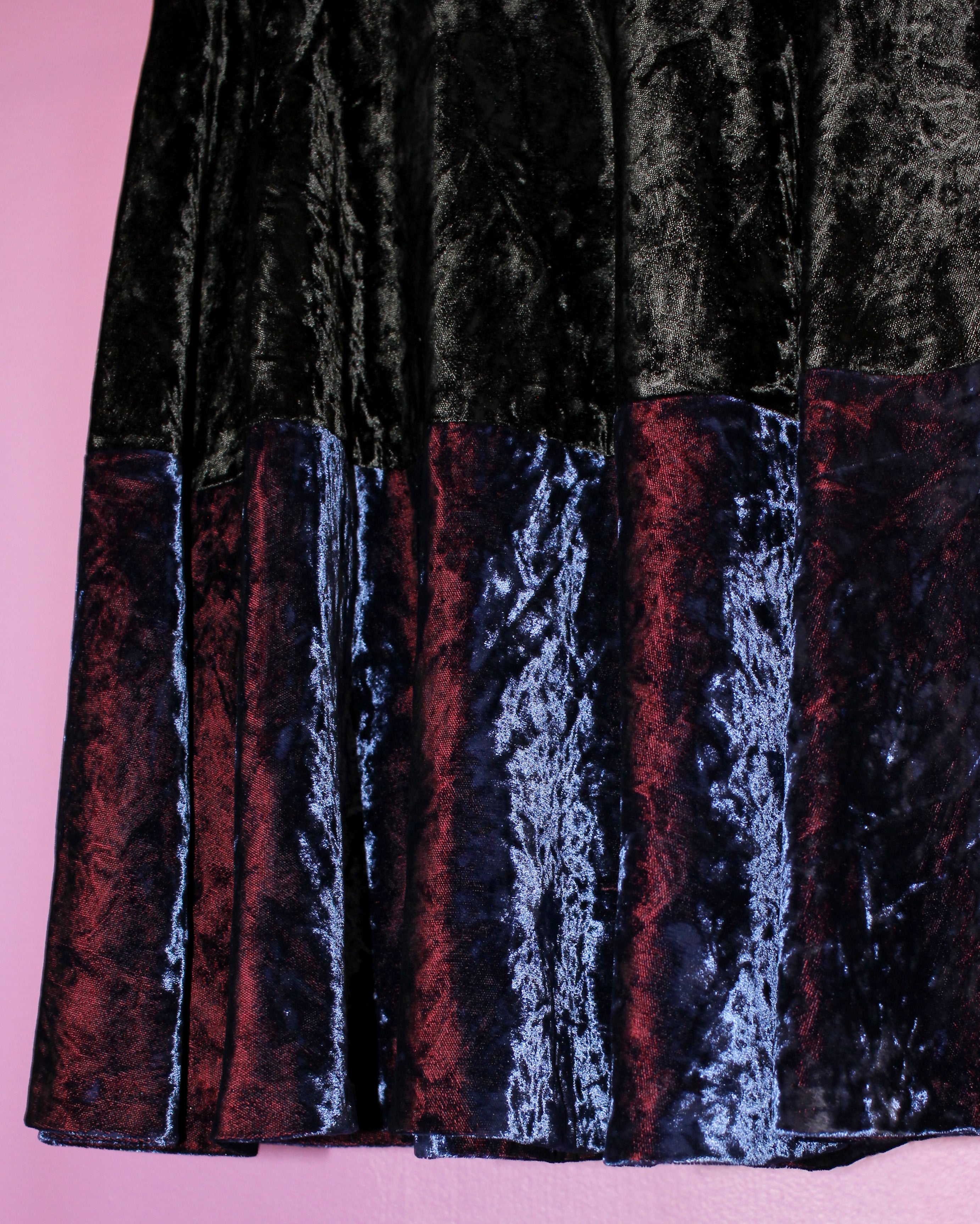 Kenzo panelled velvet skirt
