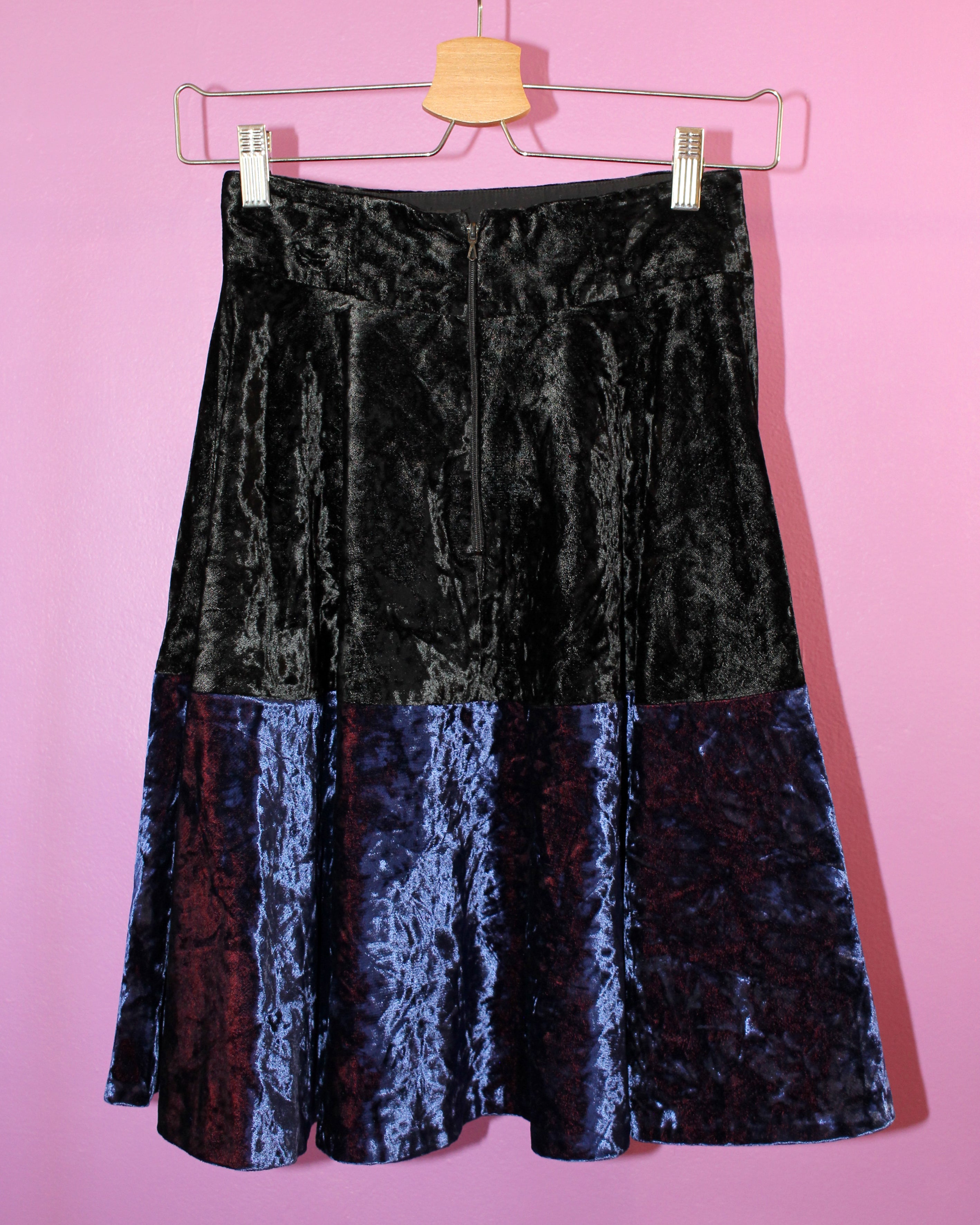 Kenzo panelled velvet skirt