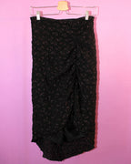 Betsey Johnson metallic lace ruched skirt