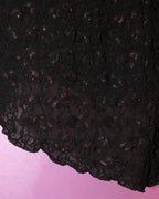 Betsey Johnson metallic lace ruched skirt