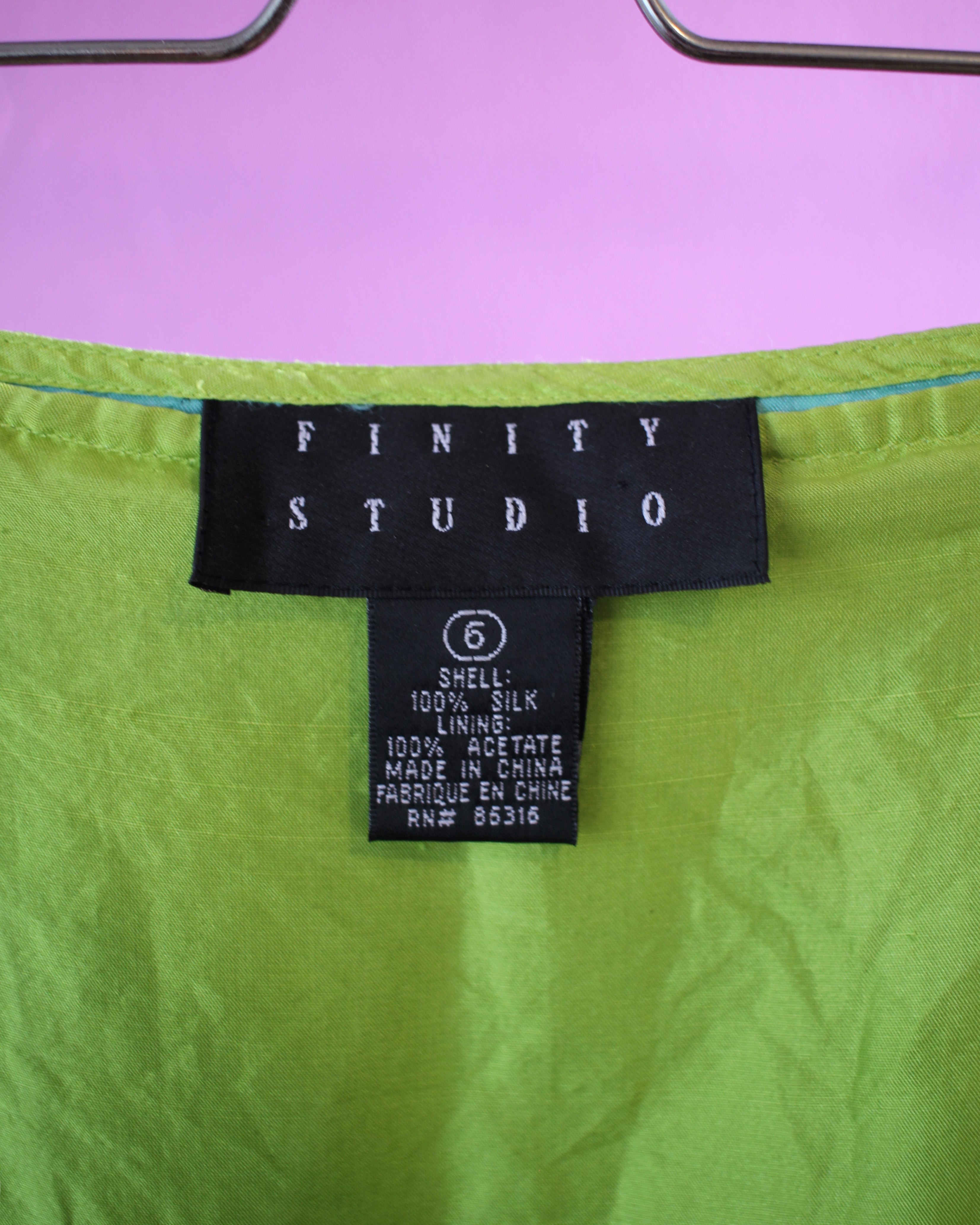 Silk Embroidered Lime Green Midi Skirt