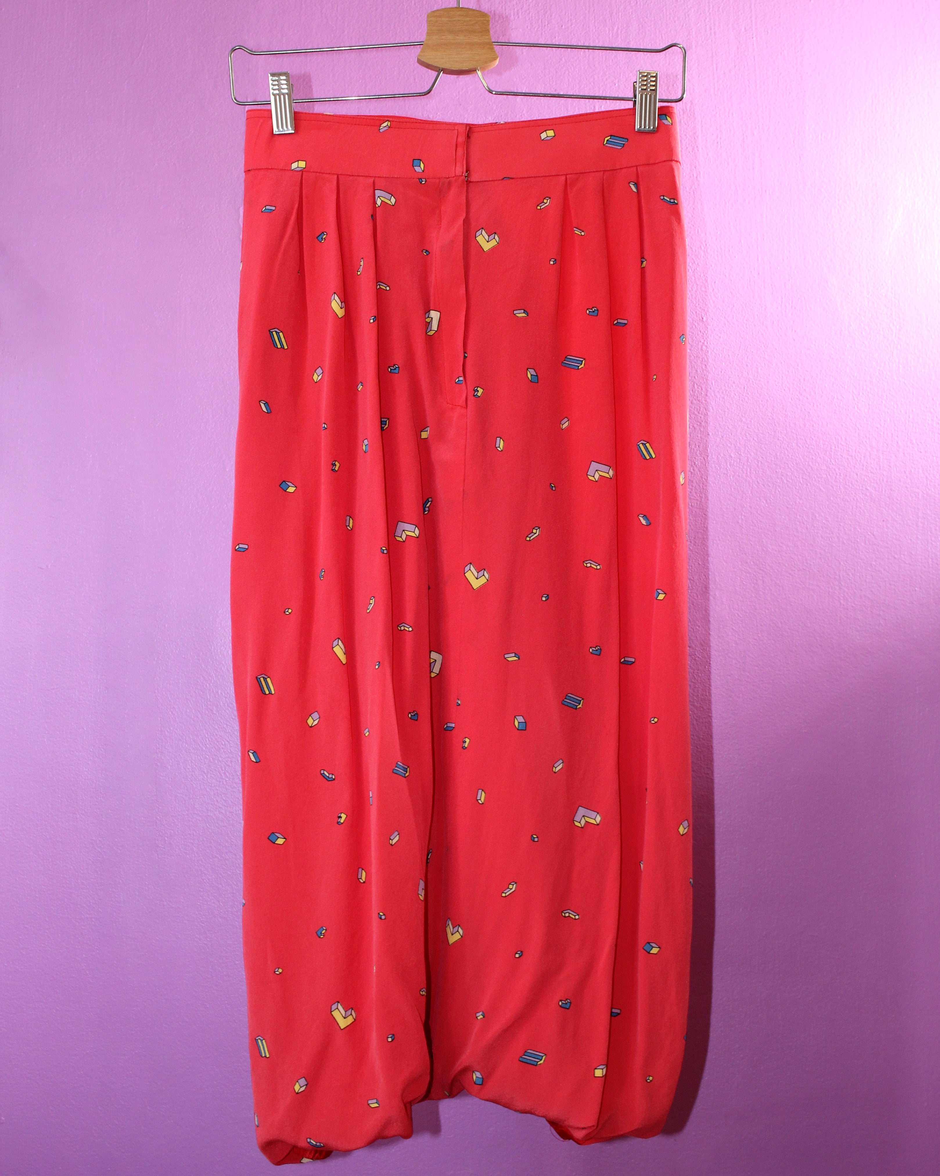 Chloé Tetris Print Midi Skirt