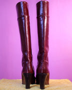 Raphael Salato Burgundy Leather Boots