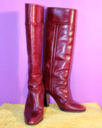 Raphael Salato Burgundy Leather Boots