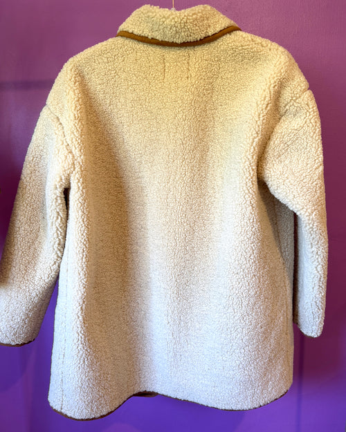 Beige Textured Coat
