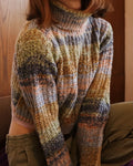 Cropped Knit Turtleneck Sweather