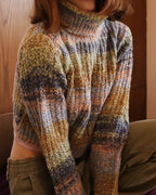 Cropped Knit Turtleneck Sweather