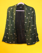 Green Bee Print Blazer