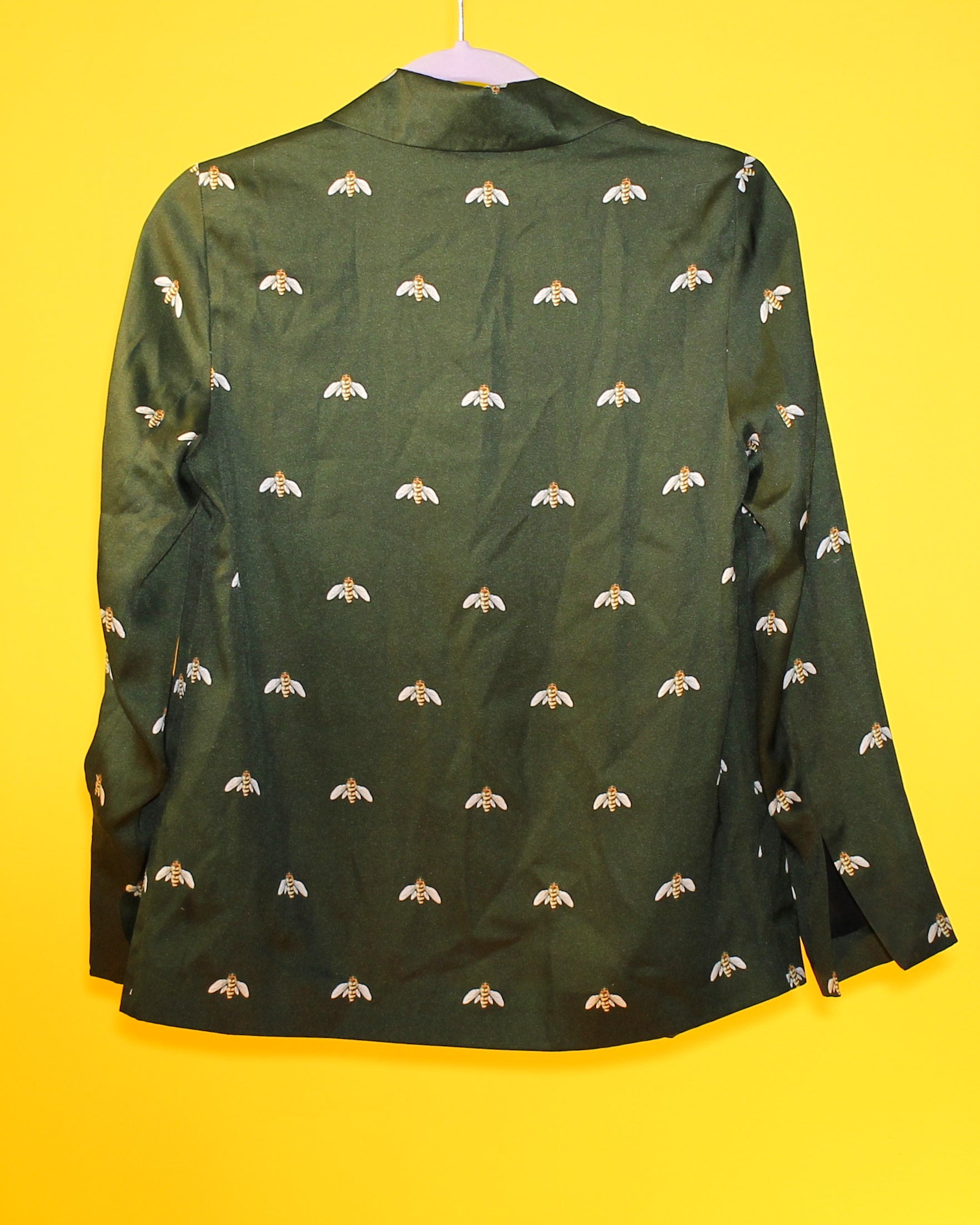 Green Bee Print Blazer