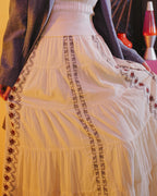 Embroidered Cotton Maxi Skirt