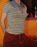 Striped Knit Polo