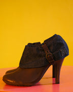 Replay Leather & Denim Boots