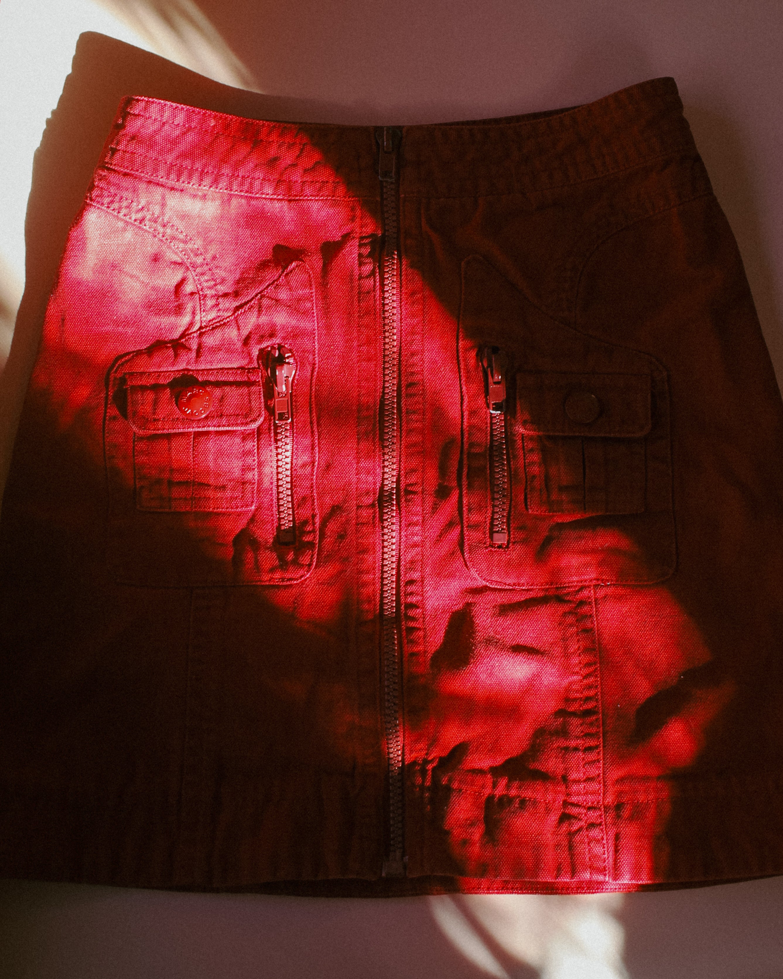 Marc Jacobs Red Zip-Front Skirt