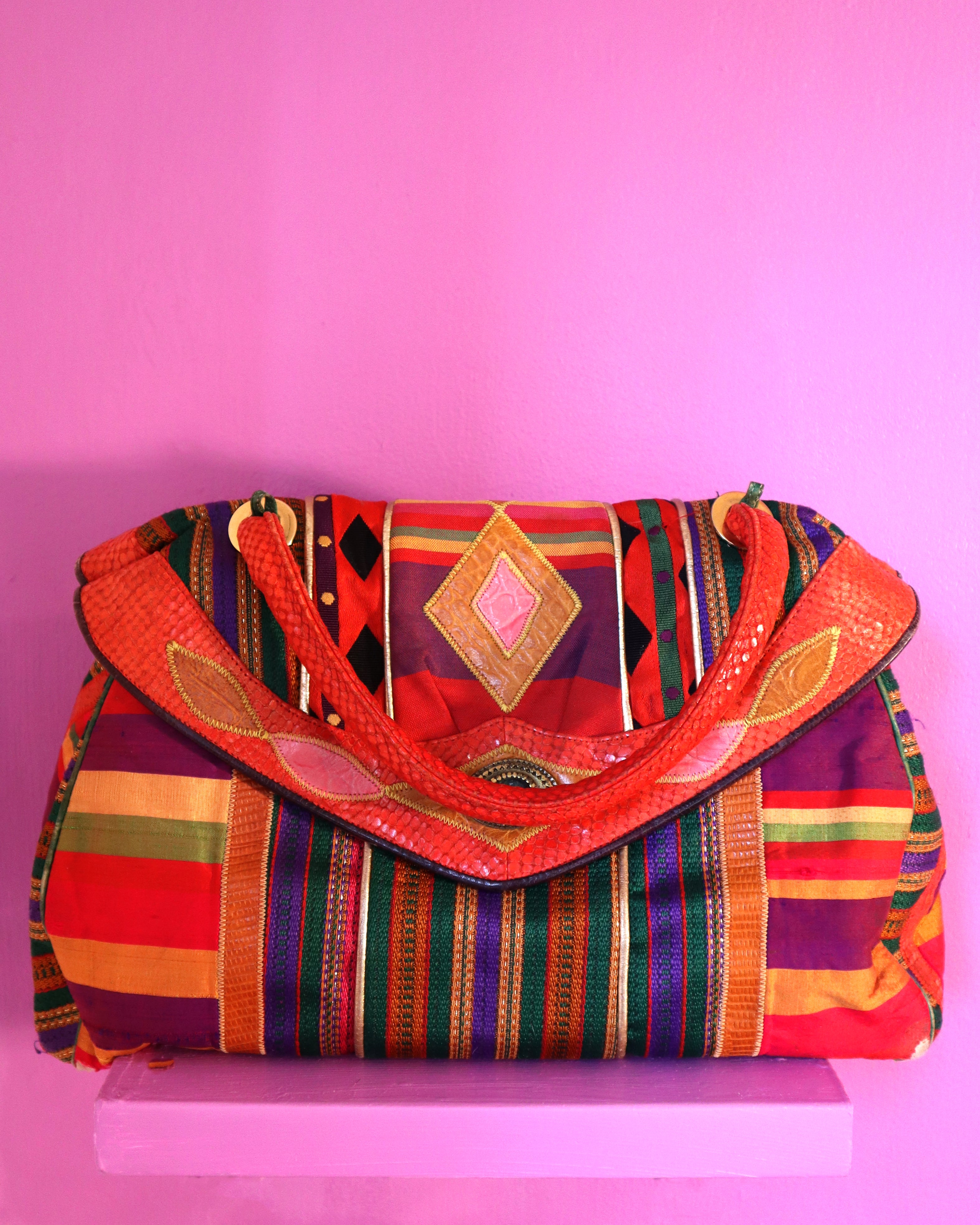 1980s Sharif large top handle bag