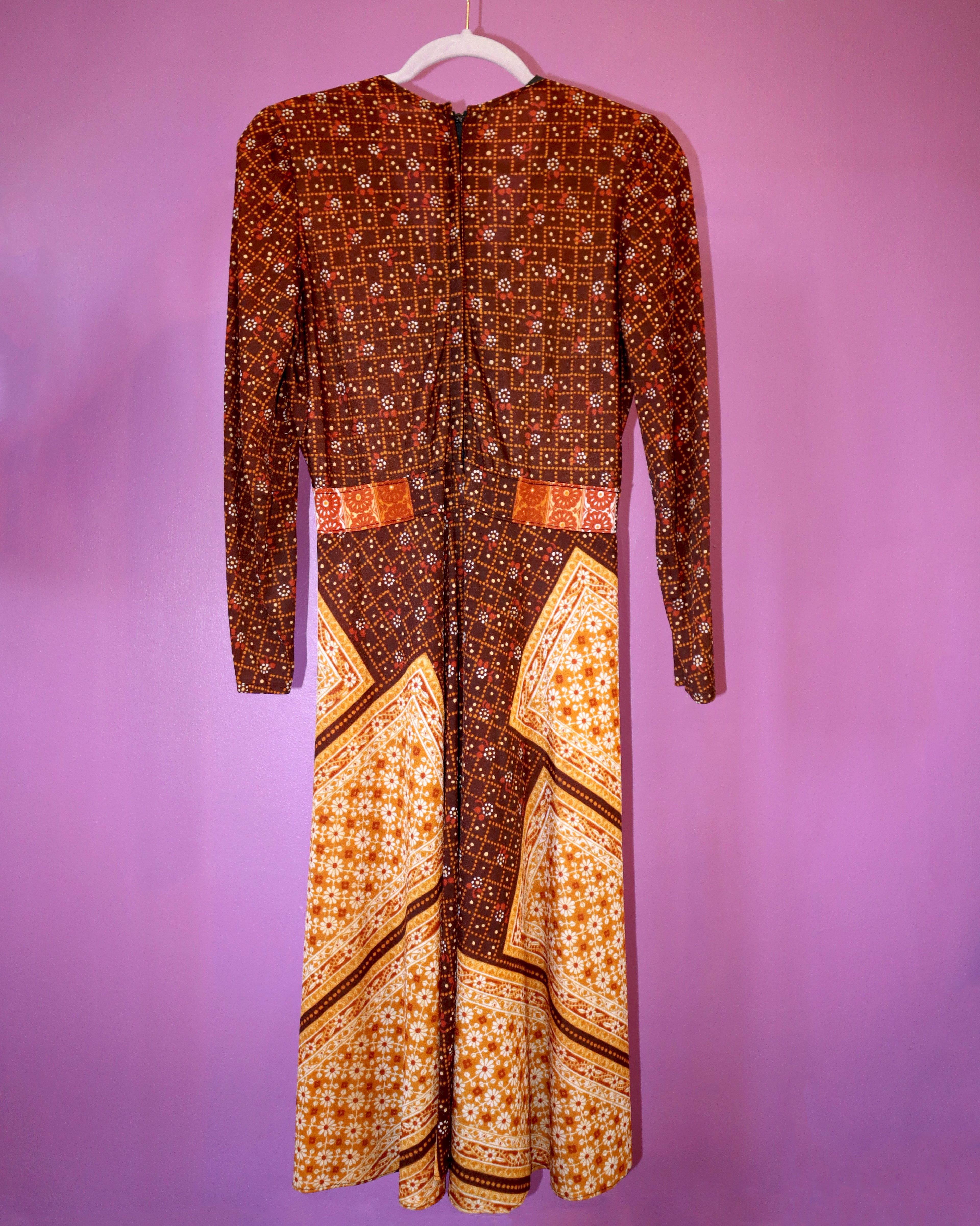 Vintage 70s Floral Maxi Dress