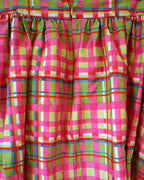 Multicolor Plaid Midi Skirt