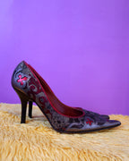 Donald J Pliner Jacquard Tapestry Heels