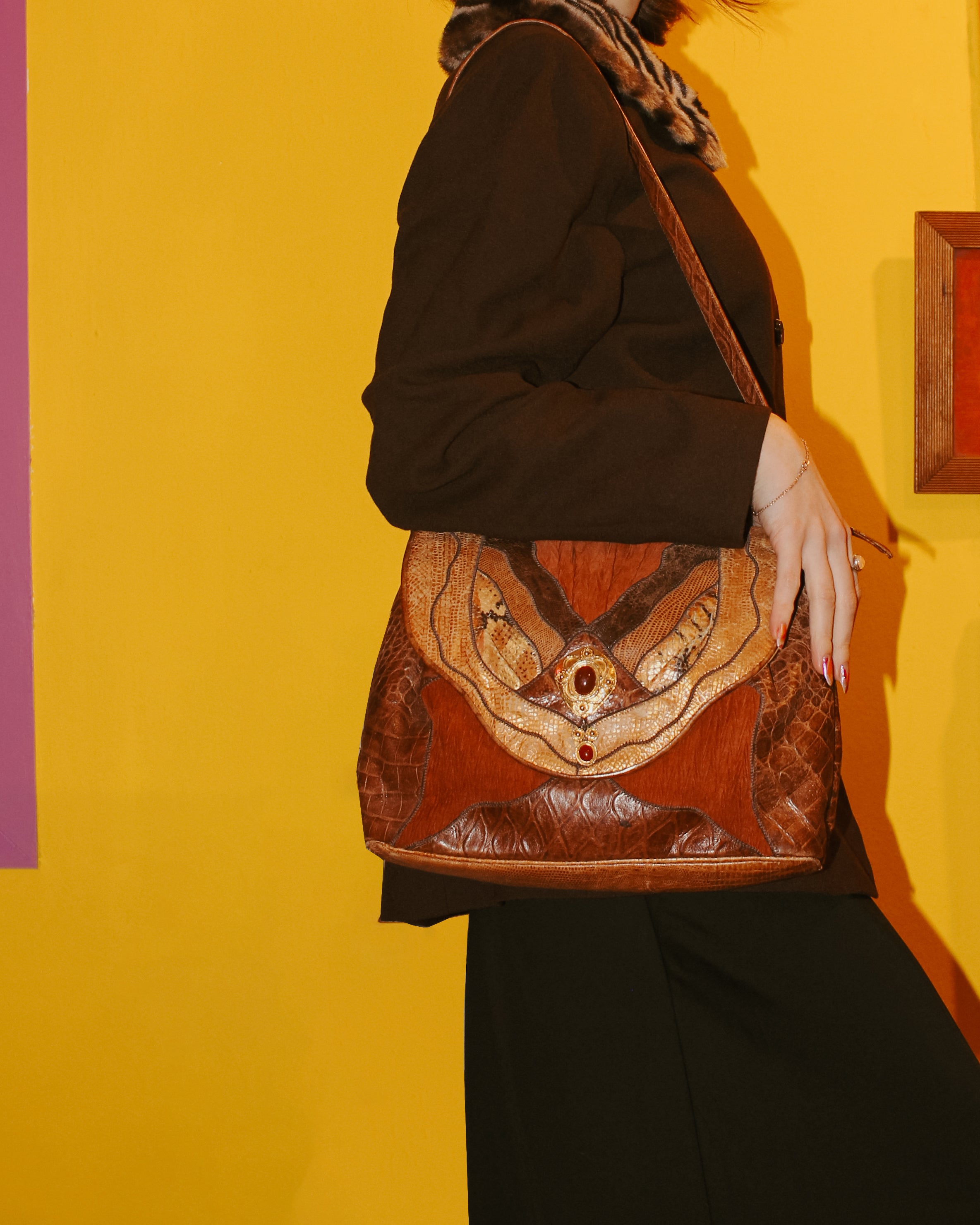 Sharif Embellished Leather Bag