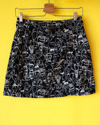 Moschino Jeans Faces Print Skirt