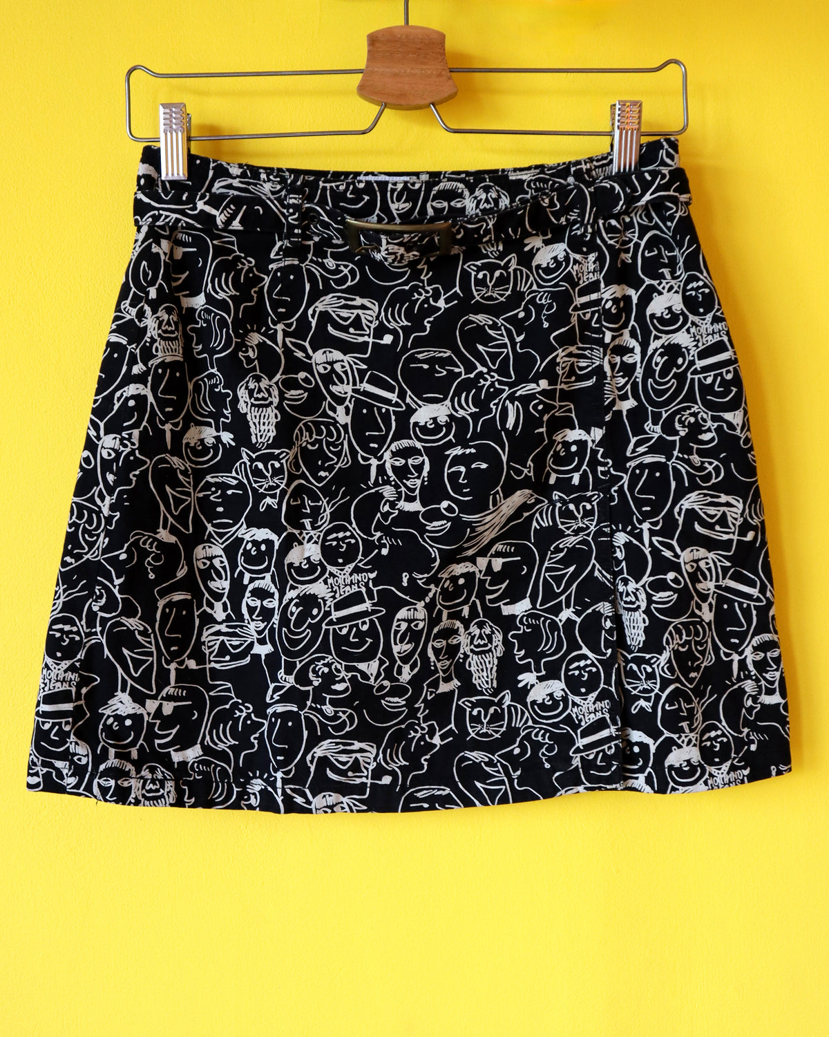 Moschino Jeans Faces Print Skirt