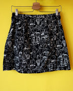 Moschino Jeans Faces Print Skirt