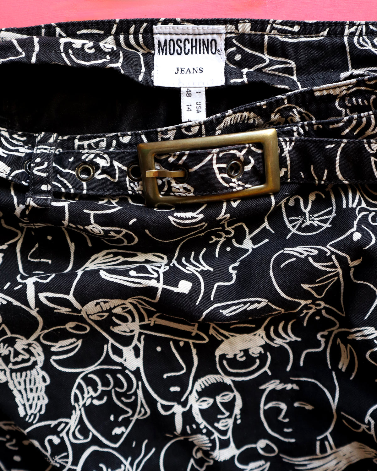 Moschino Jeans Faces Print Skirt