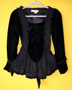 Velvet Bow Blouse