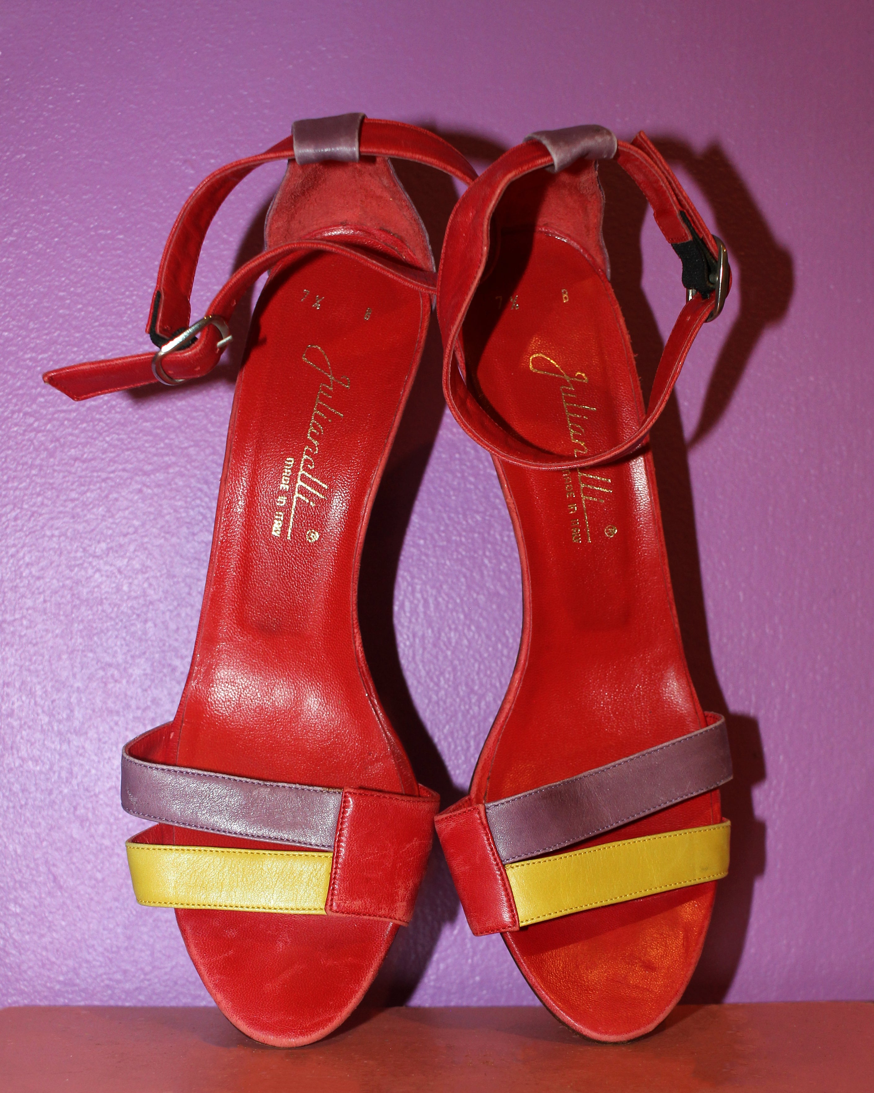 Julianelli Colorblock Ankle Heels