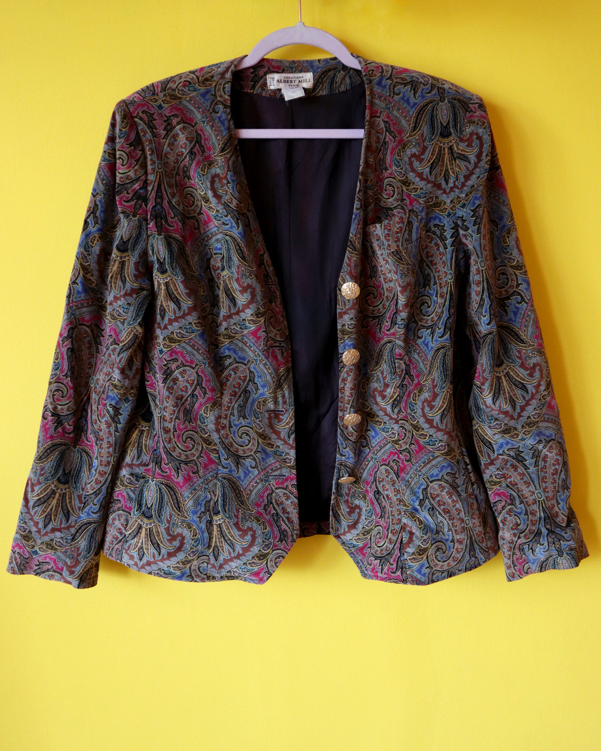 Albert Mill Paisley Velvet Jacket