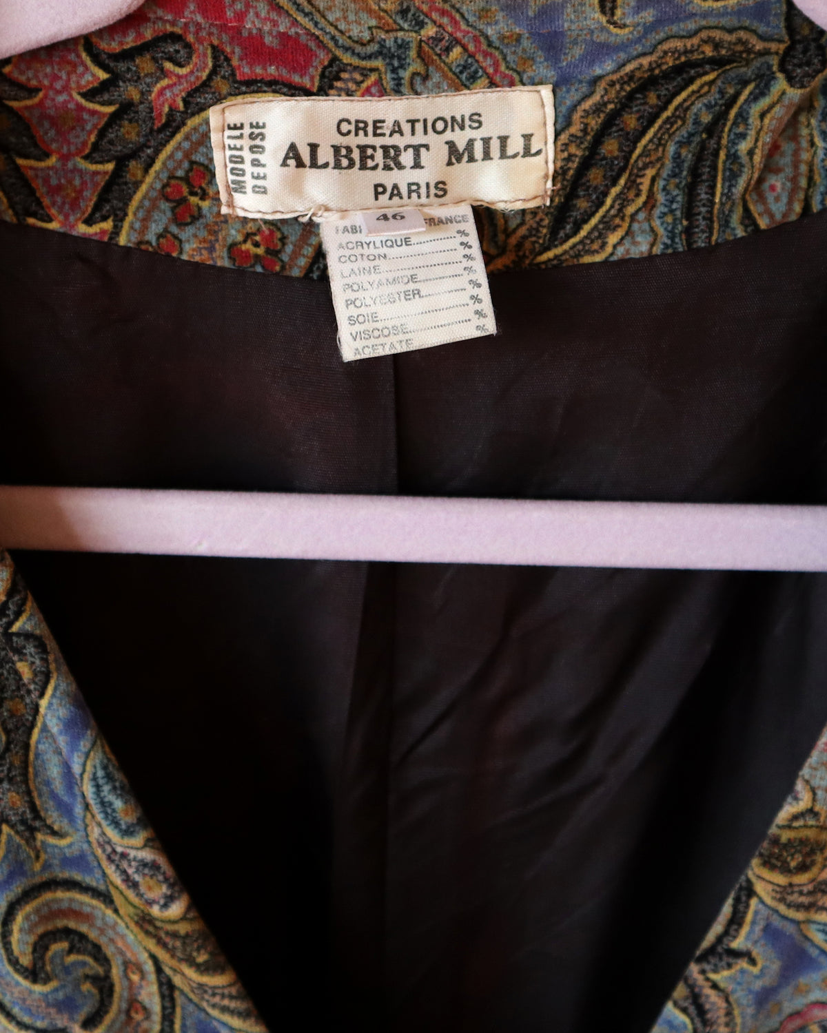 Albert Mill Paisley Velvet Jacket