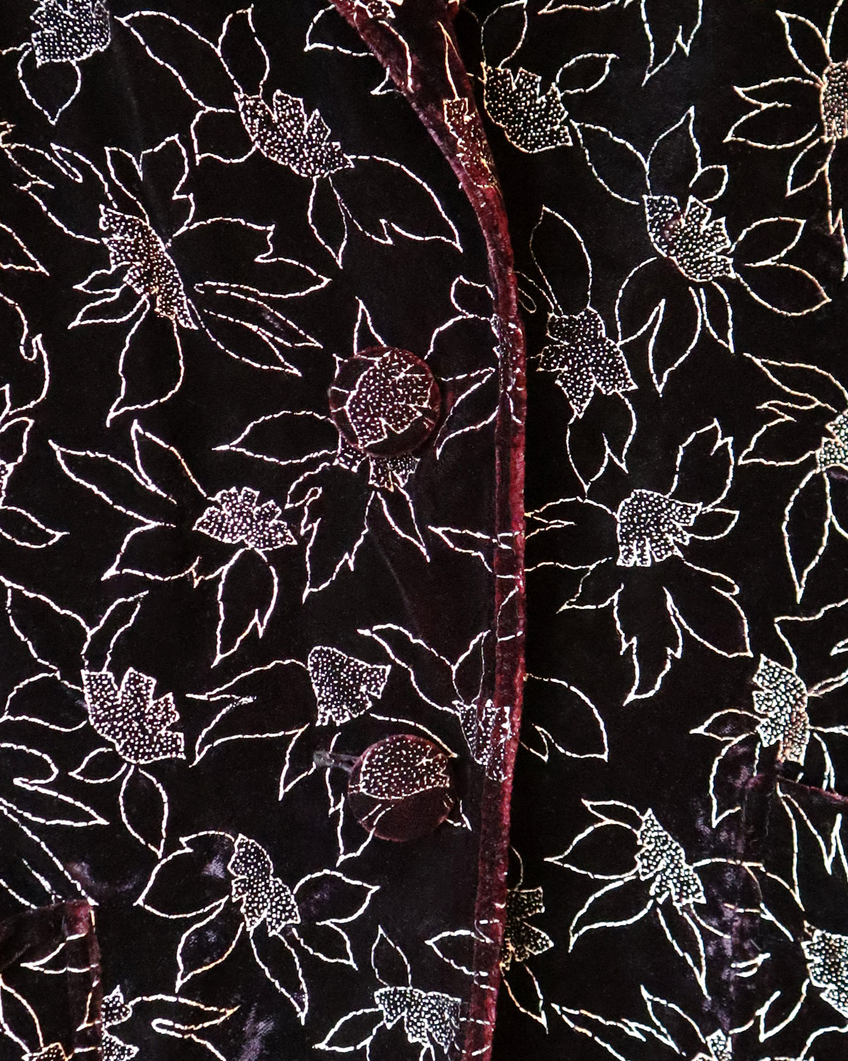 Floral Embroidered Velvet Jacket