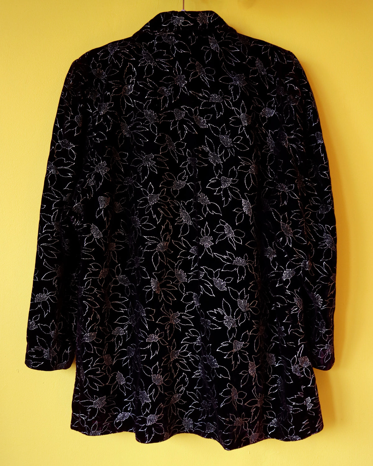 Floral Embroidered Velvet Jacket