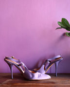 Yves Saint Laurent Lilac Satin Heels