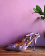 Yves Saint Laurent Lilac Satin Heels
