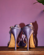 Yves Saint Laurent Lilac Satin Heels