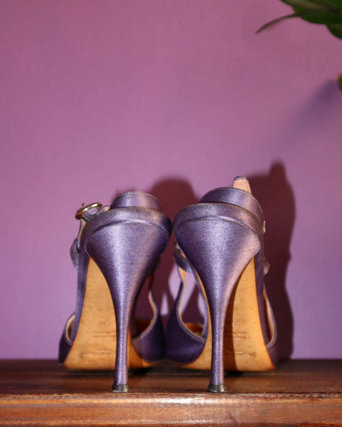 Yves Saint Laurent Lilac Satin Heels