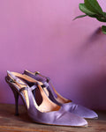 Yves Saint Laurent Lilac Satin Heels