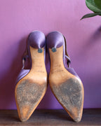 Yves Saint Laurent Lilac Satin Heels
