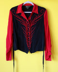 Bob Mackie Embroidered Silk Blouse