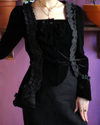 Velvet Bow Blouse