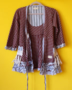 Odd Molly Checked Wrap Blouse