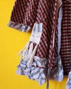 Odd Molly Checked Wrap Blouse