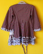 Odd Molly Checked Wrap Blouse