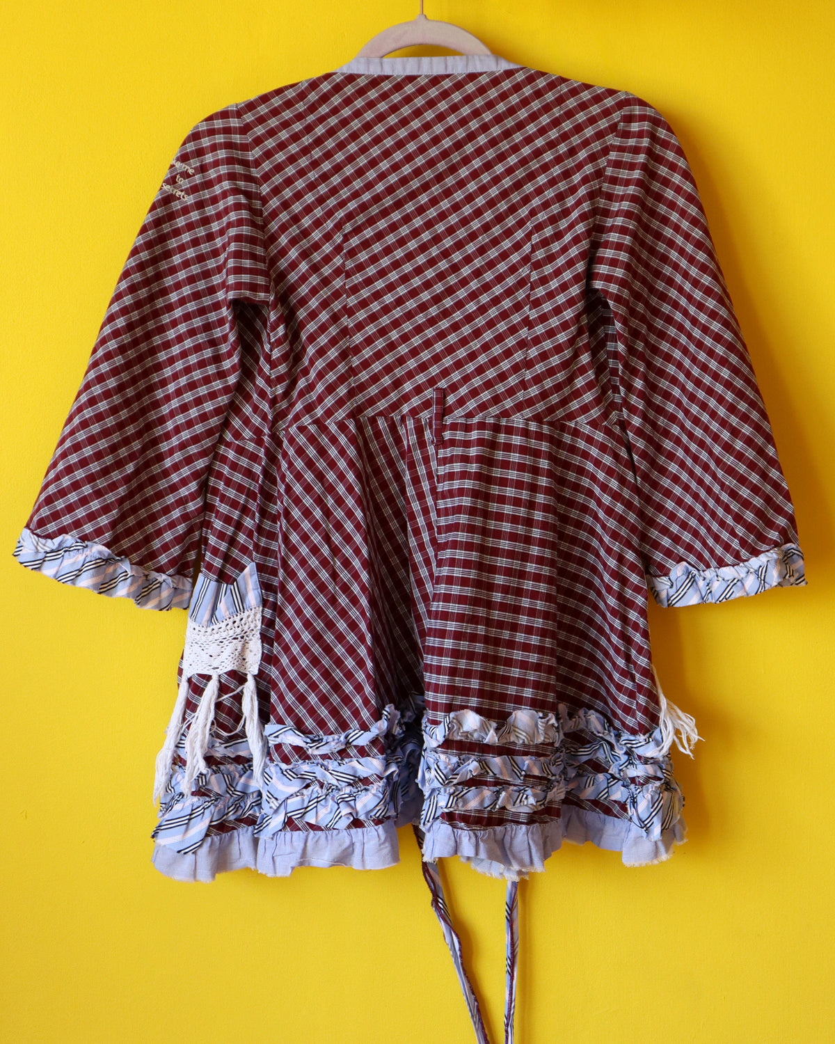 Odd Molly Checked Wrap Blouse