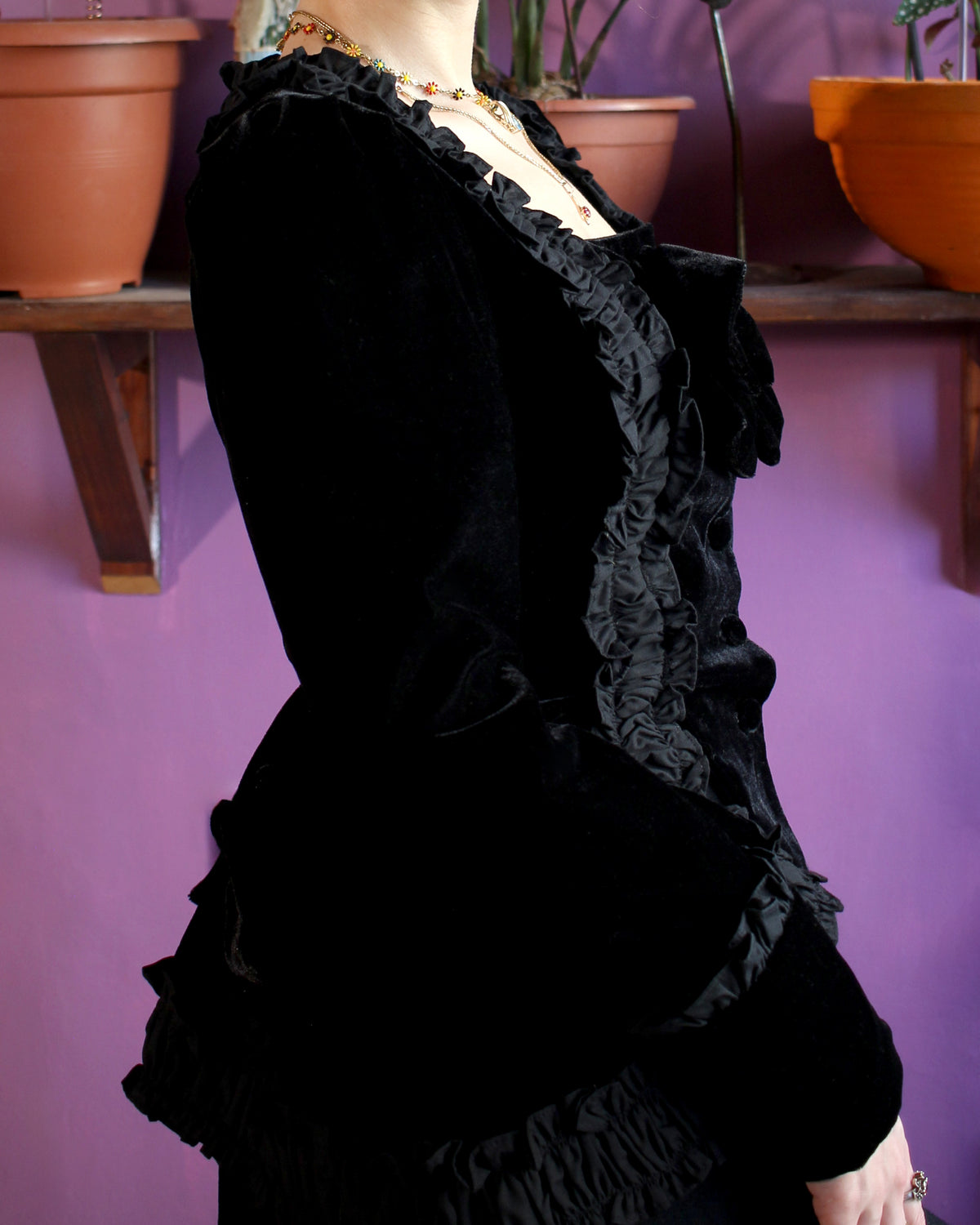 Velvet Bow Blouse